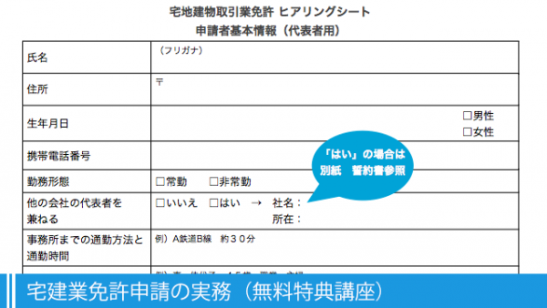 宅建業免許申請の実務