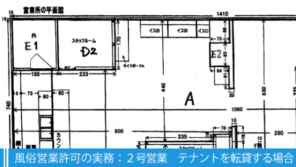 風俗営業許可の実務:2号営業(テナントを転貸する場合)