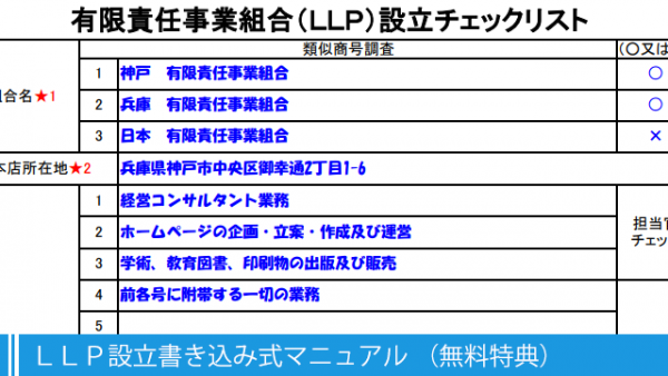 自分でできる!LLP設立書き込み式マニュアル