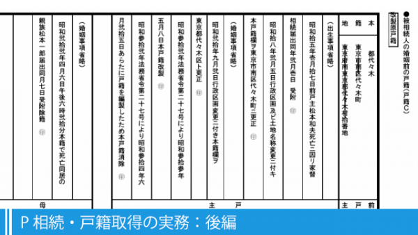 P 相続・戸籍取得の実務:後編